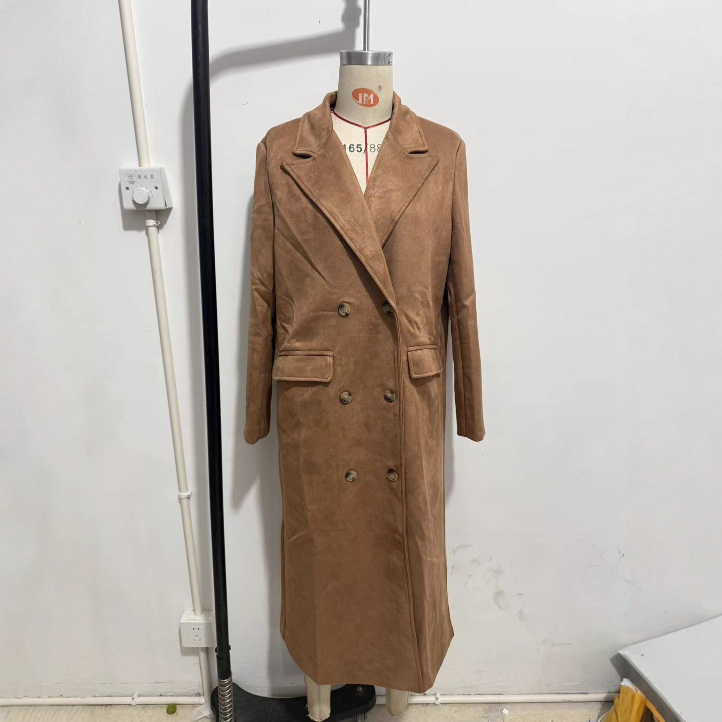 Women's Collar Long Sleeve Double Breasted Faux Coats