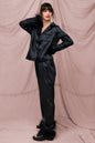 Women's Pajamas Feather Decoration Style Casual Satin Suits