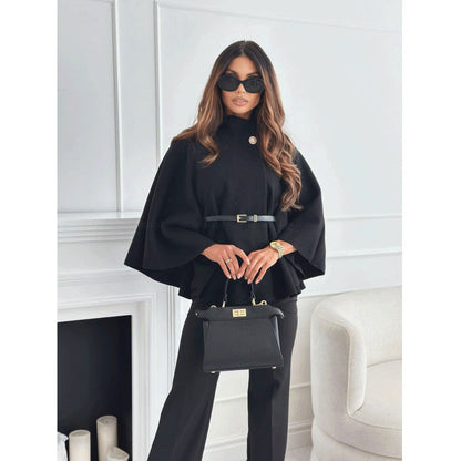 Women's Winter Fashion Solid Color Waist Tight Coats