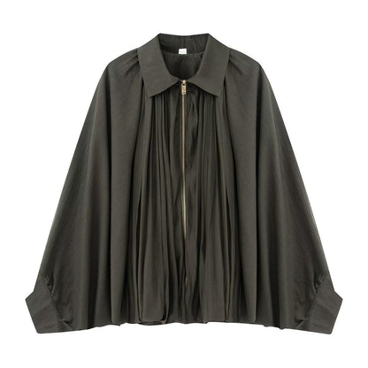 Women's Elegant Autumn Puffy Pleated Bomber Coats
