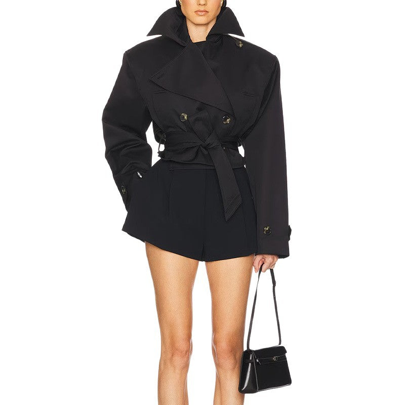 Women's Style Temperament Long Sleeve Solid Color Coats