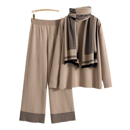 Women's European Goods Fashionable Graceful Shawl Turtleneck Loose Suits