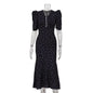 Women's French Style Temperament Short-sleeved Dress Pleated High Waist Dresses