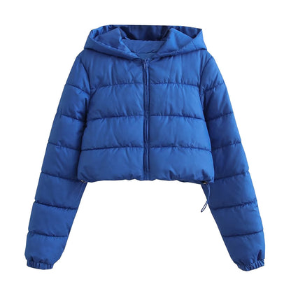 Women's French Casual Fashion Hooded Hand Plug Coats