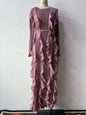 Women's Design Ruffled Pleated Dress Elegant Fashion Dresses