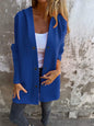 Women's Fashion Single-breasted Long Sleeve Solid Color Coats