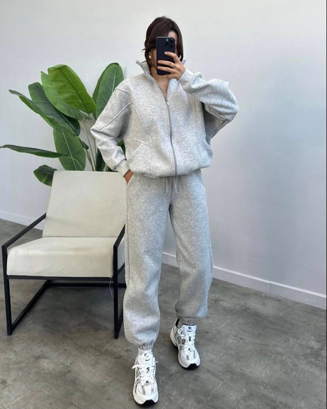Women's Fashion Minimalist Long Sleeve Solid Color Suits
