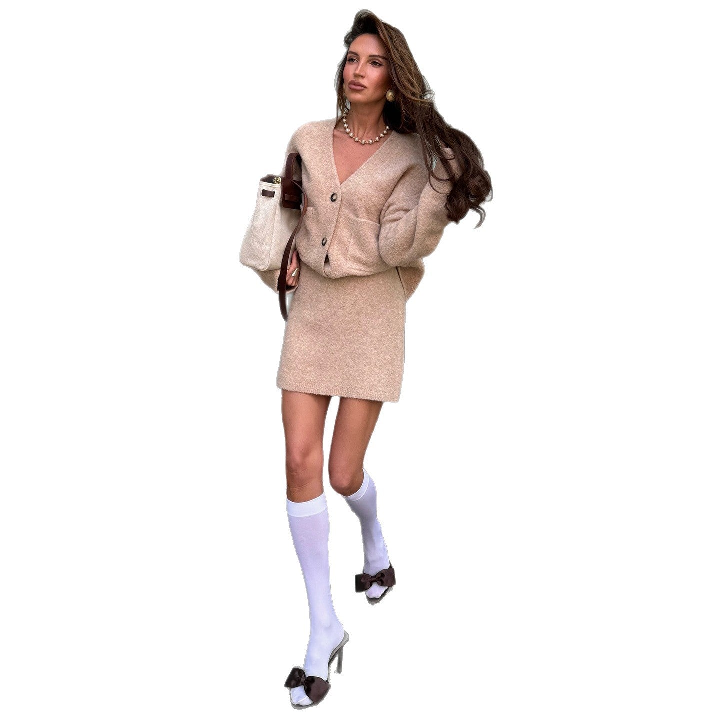Wind Wool Loose Mid Waist A- Suits