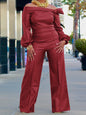Women's Attractive Slouchy Personalized Fashion Leather Suits