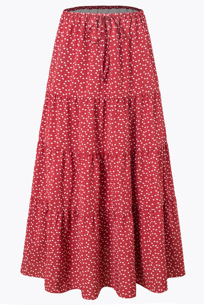 Women's Waist Elastic Large Swing Loose Patchwork Skirts