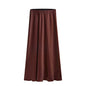 Women's Acetate Satin High Waist Elastic Quality Skirts