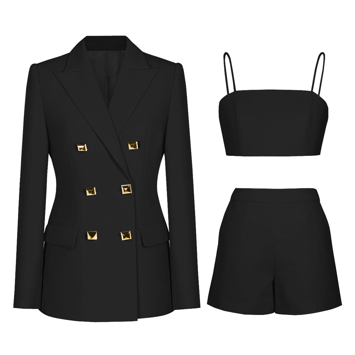 Women's Elegant Graceful Fashionable Suspender Three-piece Suits