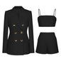 Women's Elegant Graceful Fashionable Suspender Three-piece Suits