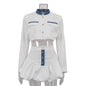 Women's Fashion Street High Waist Bud Stand-up Collar Suits