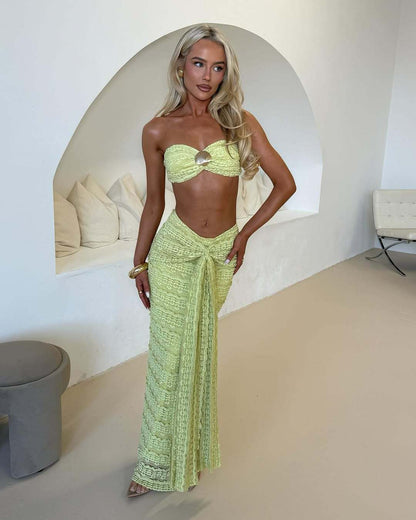 Lace Jacquard Vacation Seaside Casual Swimsuit Suits