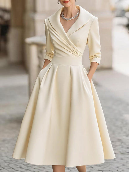 Women's Elegant Formal Waist Dress Slimming Long Dresses