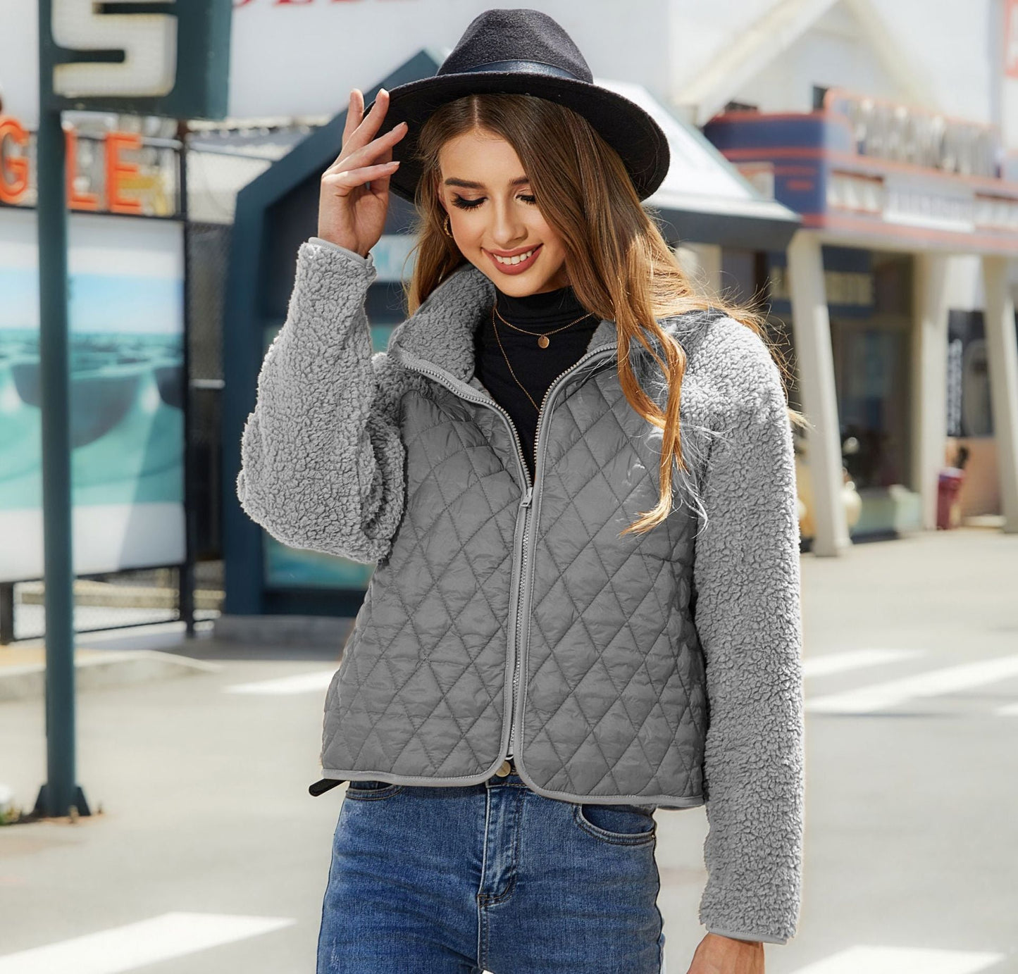 Women's Flash Veet Zipper Long Sleeve Plush Clothing