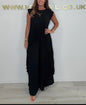 Women's Plain Color Sleeve Pleated Straight Two-piece Suits