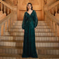 Women's French Style Long Dress Sleeve Sequined Dresses