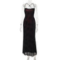 Women's Summer Dark Elegant Sexy Collar Spider Dresses