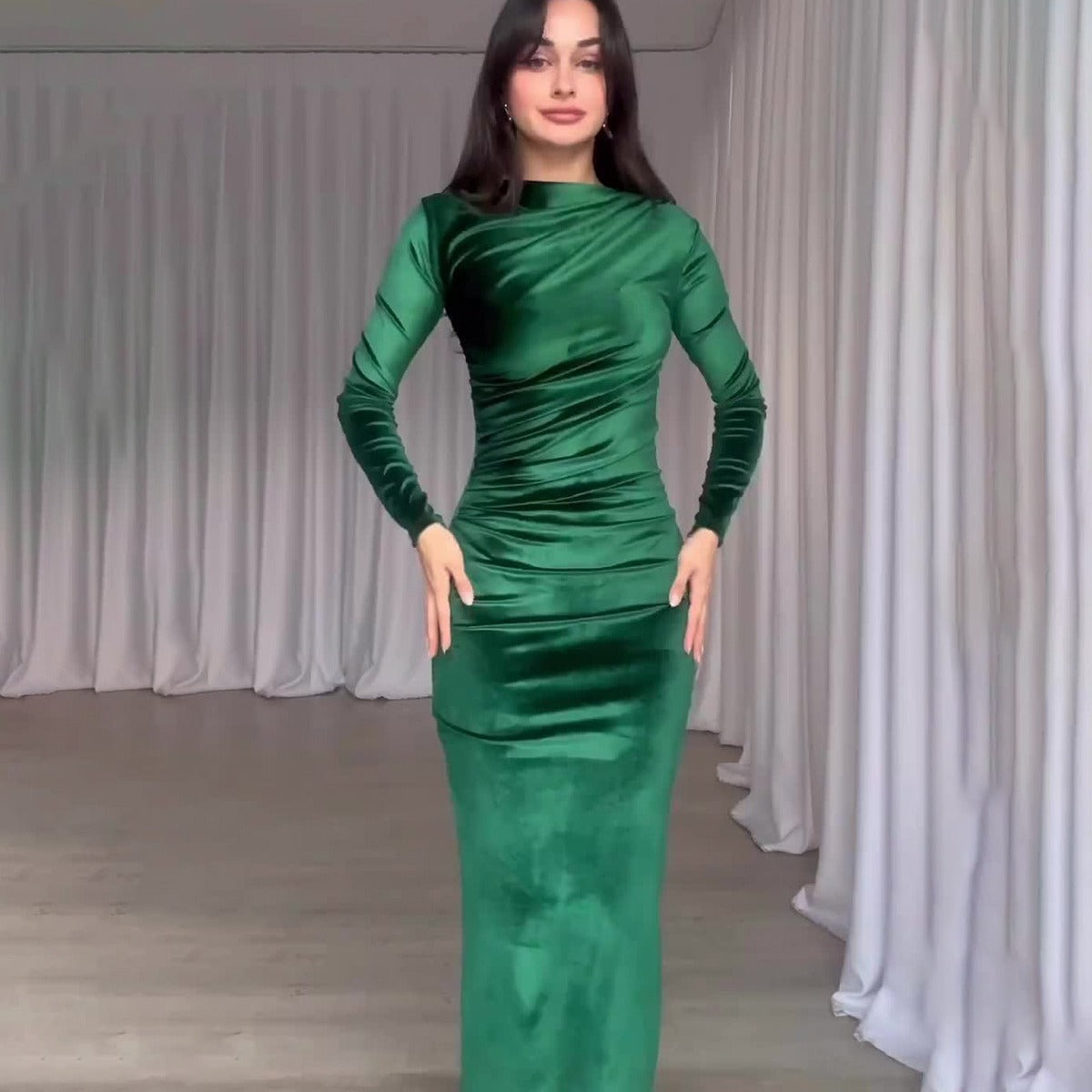 Women's Slim Fit Sexy Waist Trimming Irregular Dresses