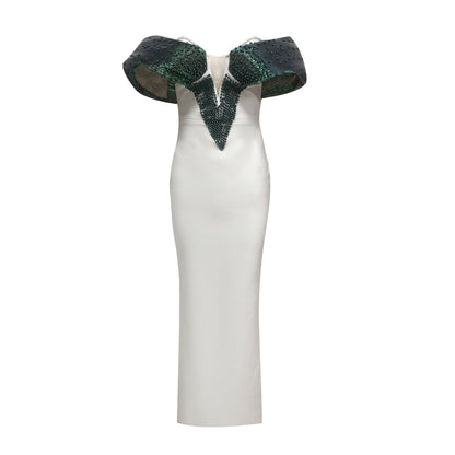 Women's Waist Shawl Fashion Dress Pearl Slimming Elegant Dresses