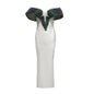Women's Waist Shawl Fashion Dress Pearl Slimming Elegant Dresses