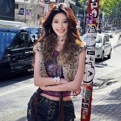 Women's Style Hot Loose Fashion Design Leopard Coats