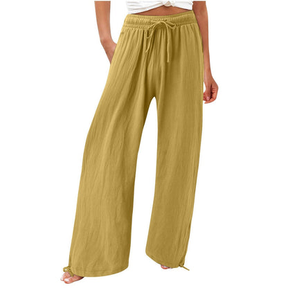 Outside Home Daily Date Pleated Thin Pants