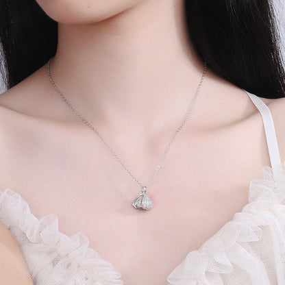 Shell Pearl Female Platinum Singapore Simple Style Necklaces