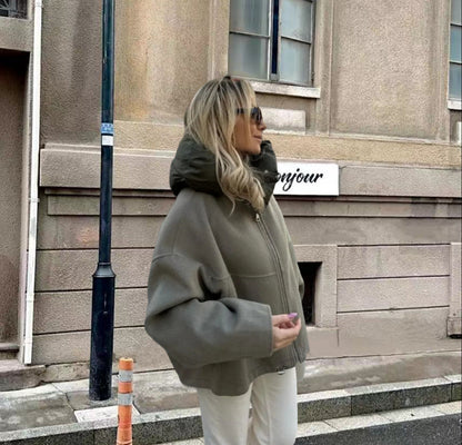 Removable Hooded Double-faced Woolen Goods Winter Coats