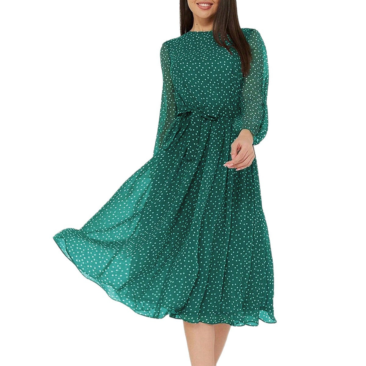 Women's Casual Holiday Broken Point Long Sleeve Dresses