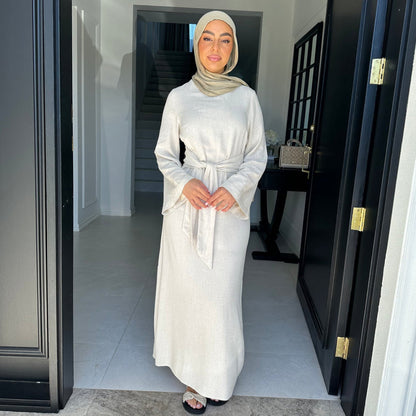 Popular Fashion Cotton Linen Robe Dress Dresses
