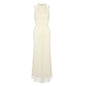 Pearl Tassel off the Shoulder Fishtail Dress Heavy Industry Beads Slim Slimming Dinner Dress for Women