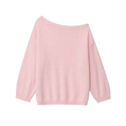 Women's Lazy Style Long Sleeve Backless Knitted Sweaters