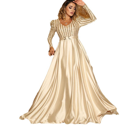 Women's Spring Deep V Large Swing Sexy Wedding Dresses