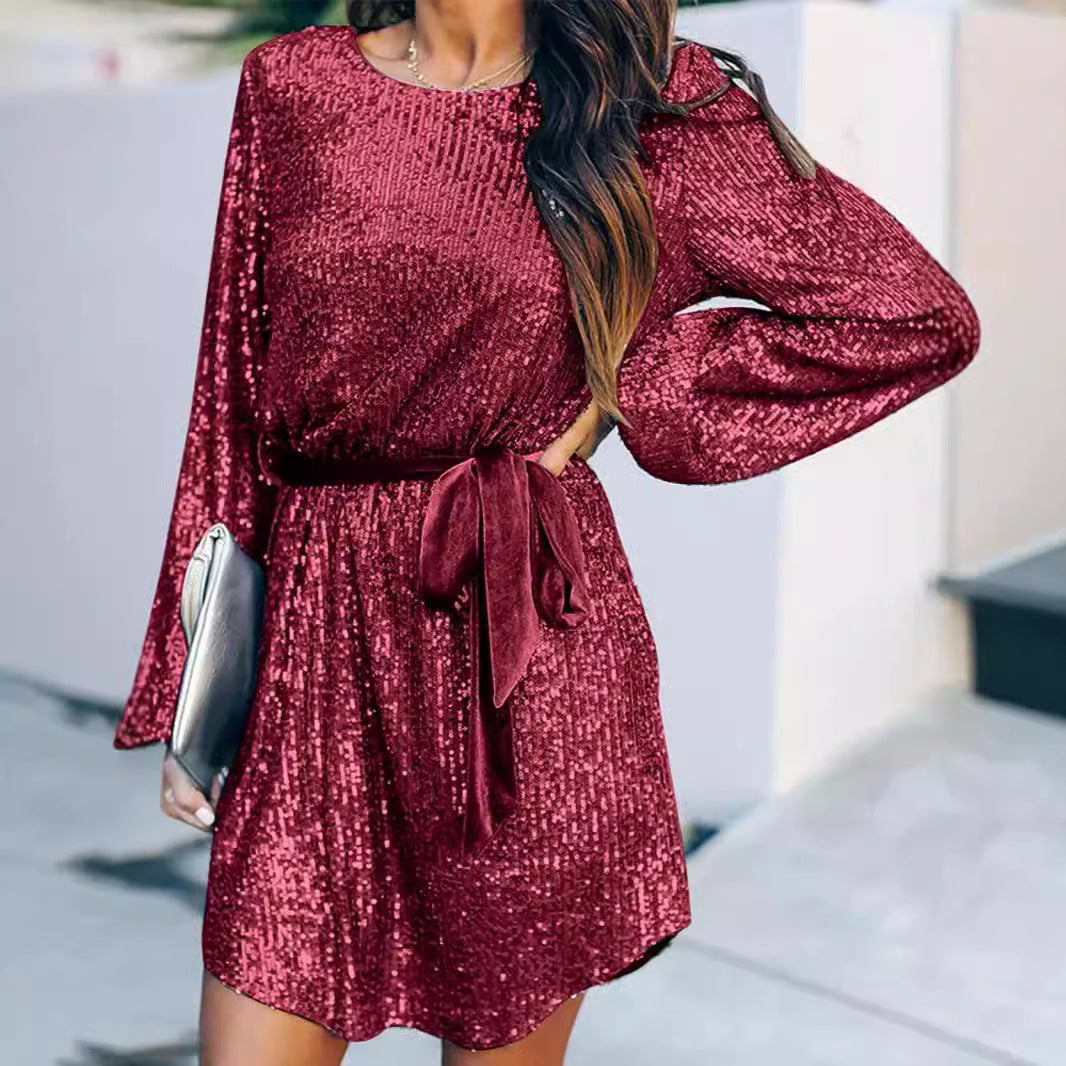 Festival Party Sparkling Beaded Dress Dinner Dresses