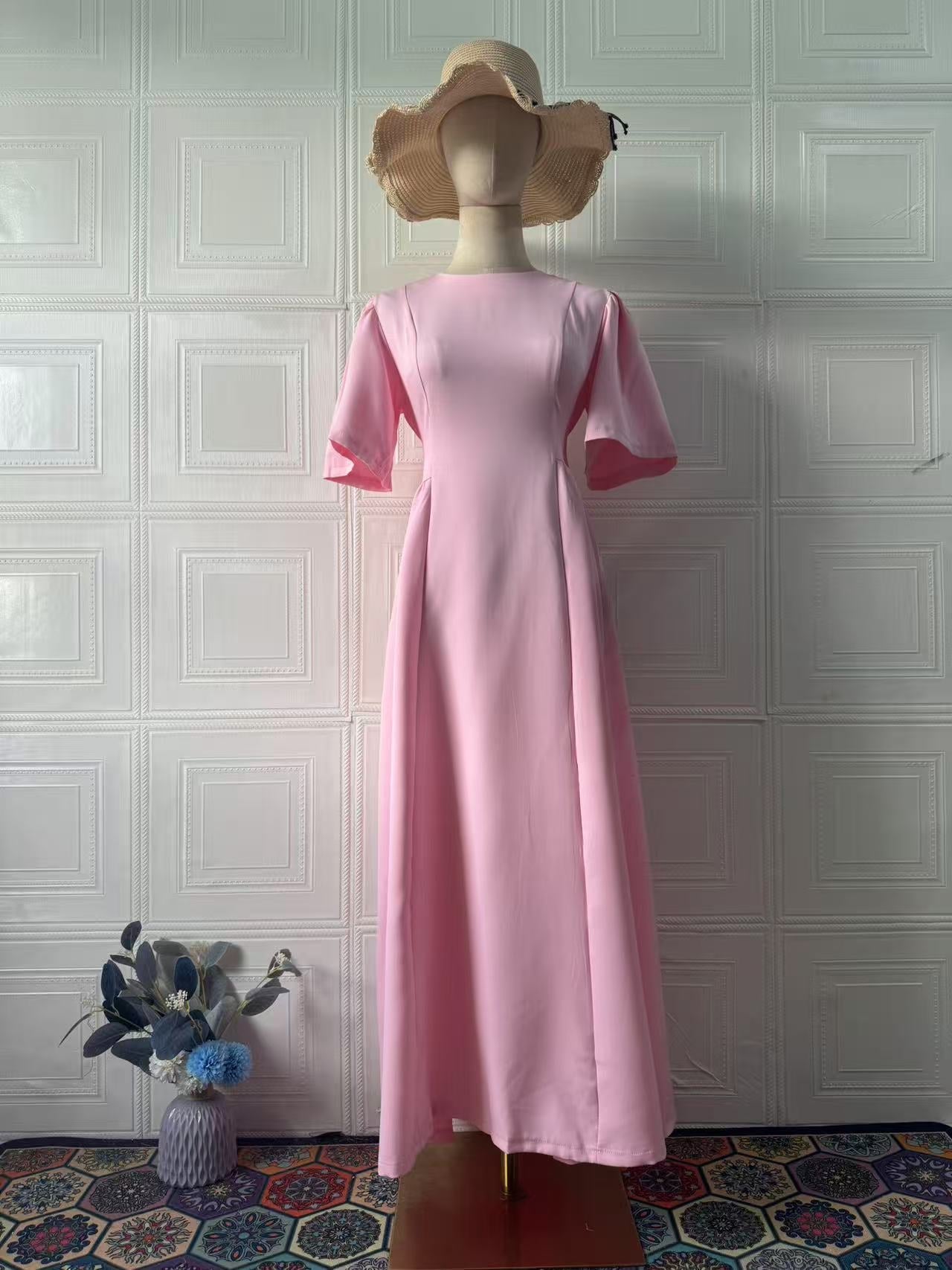 Women's Sweet Elegant Sleeve Long Dress Soft Dresses