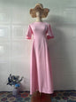 Women's Sweet Elegant Sleeve Long Dress Soft Dresses