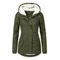 Women's Long Sleeve Zipper Pocket Thickened Colors Coats