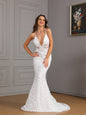 Women's Sexy Sleeveless Strap Trailing Slim Dress Wedding Dresses