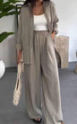 Women's Solid Color Loose Casual Wide Leg Suits