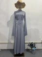 Fashionable Elegant Breathable Western Style Solid Color Dresses