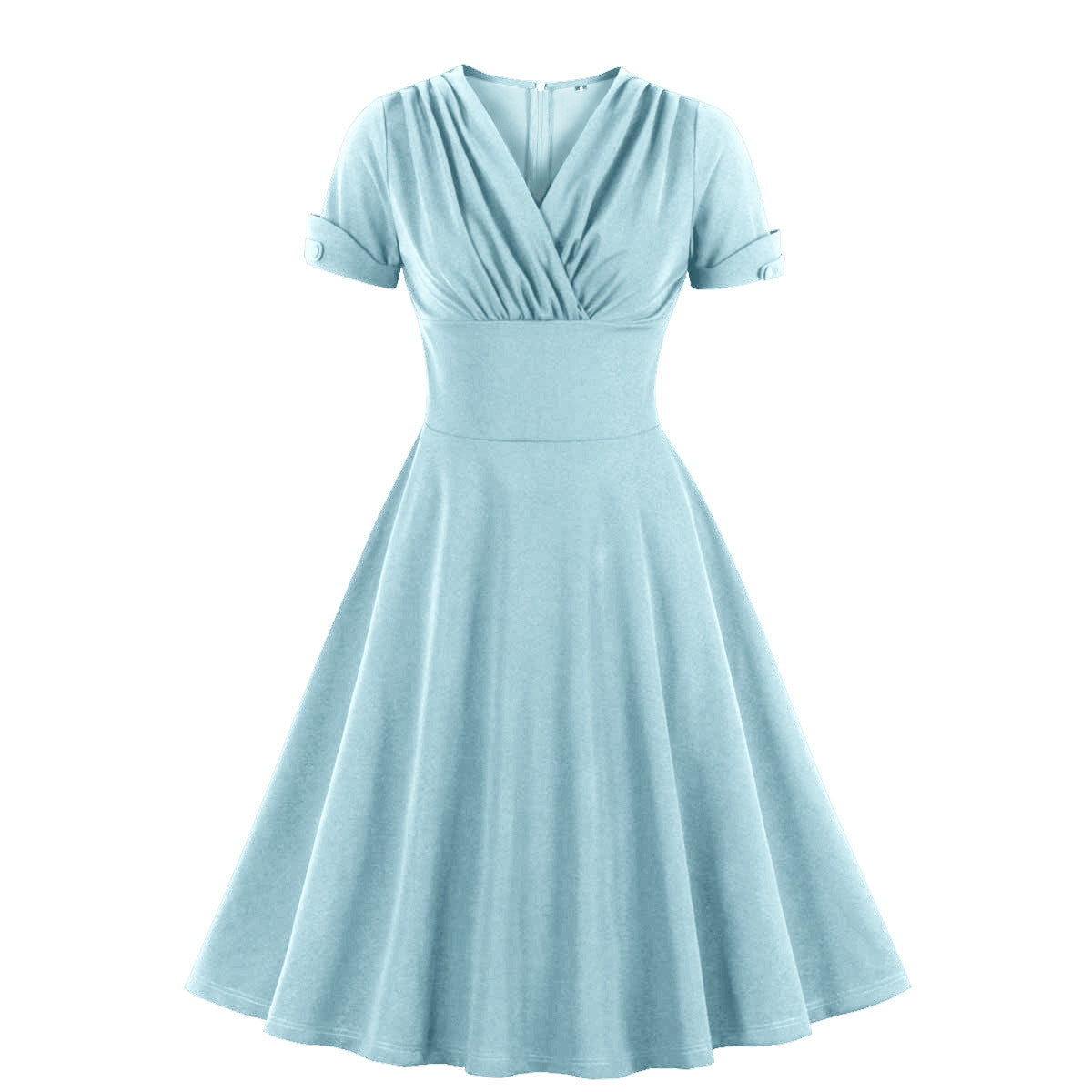 Women's Elegant Mature Waist Slimming Sleeve Retro Big Dresses
