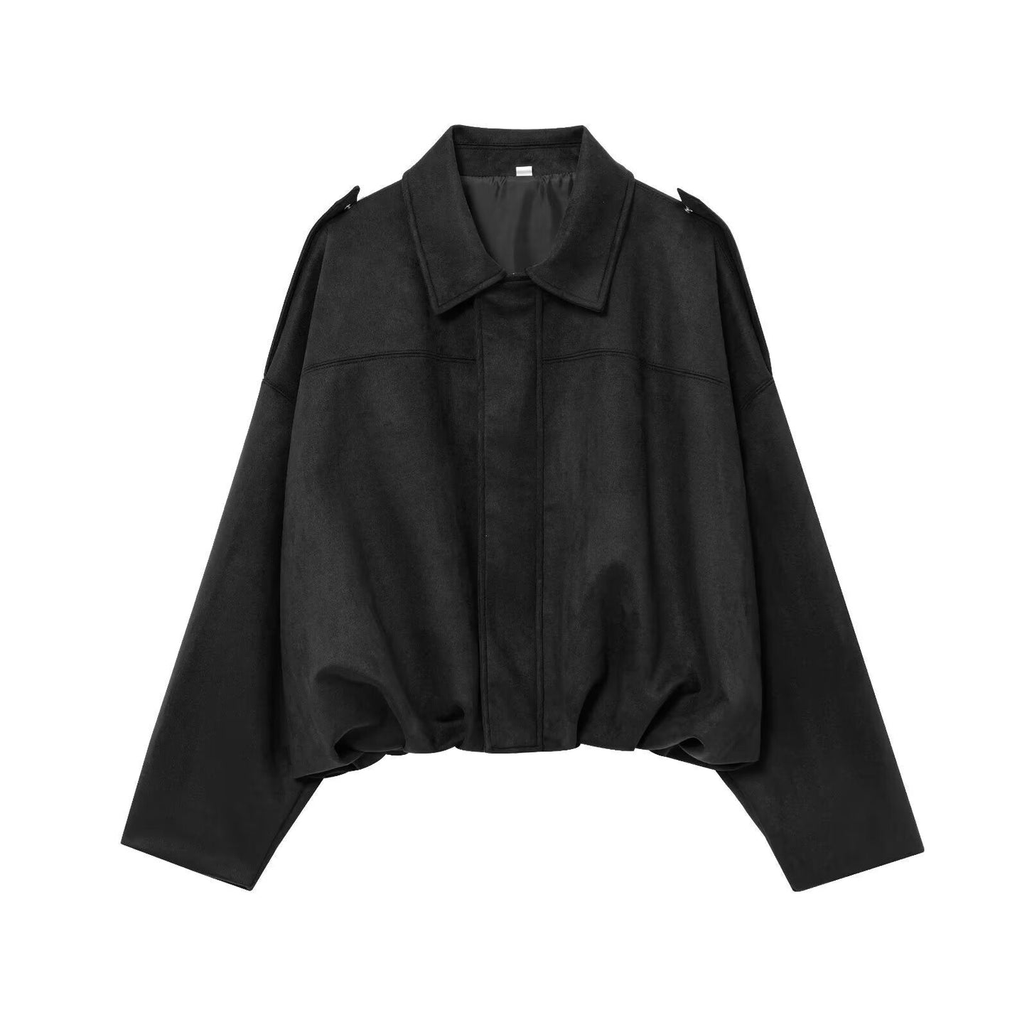 Women's Attractive Suede Texture Effect Bomber Jackets