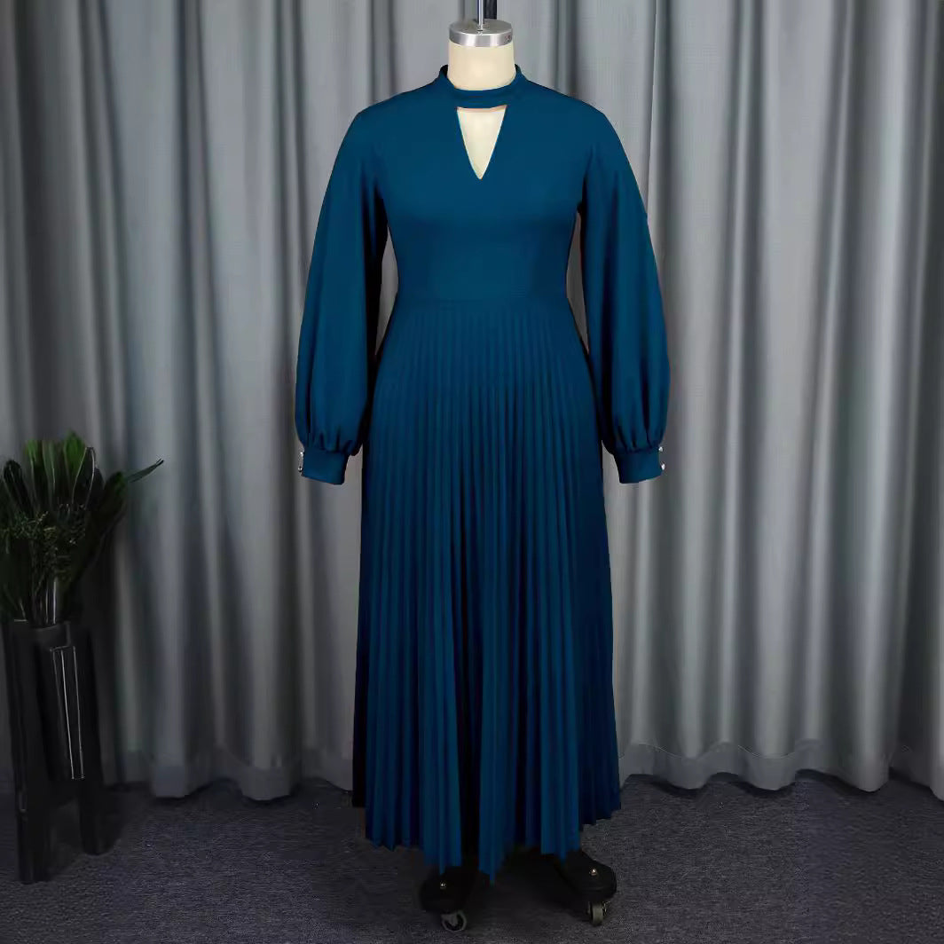 Small Stand Collar Banquet Dress Autumn Skirts