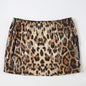 Women's Spring Leopard Print Sequins High Waist Tight Shorts