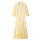 Summer Lapel Shirt Trench Solid Color Dresses