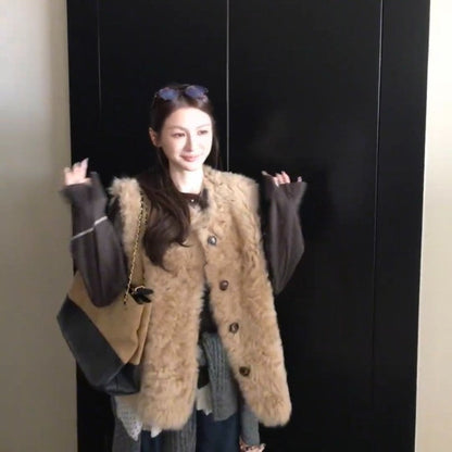 Fur Thickened Female Winter Fashion Thickening Coats