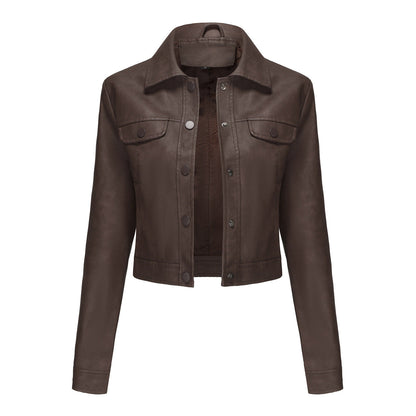 Women's Thin Leather Casual Fashion Popular Daily Jackets